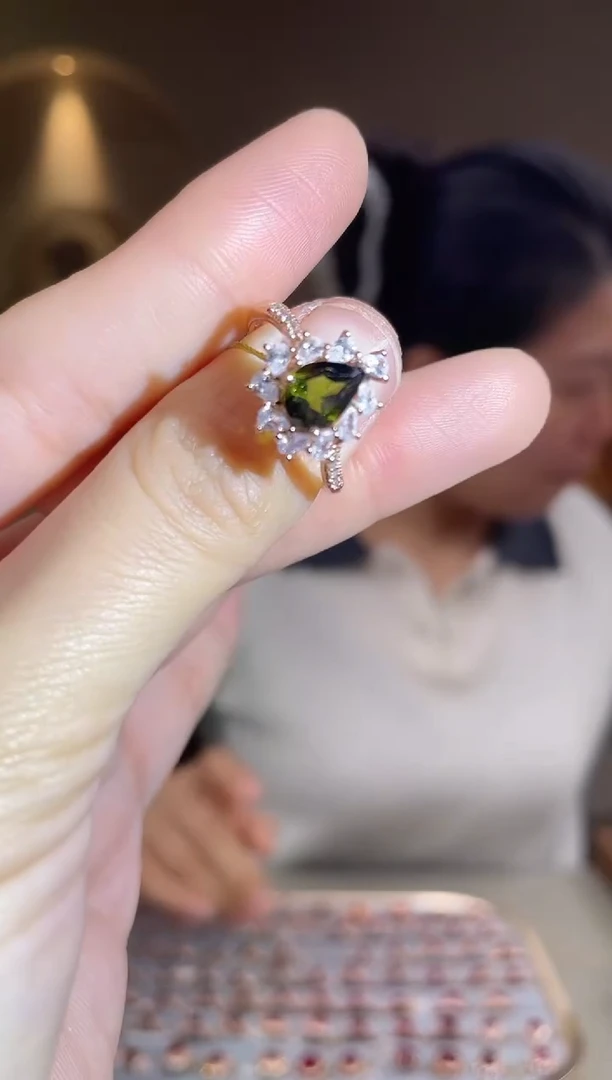 银S925镶嵌手饰碧玺手饰