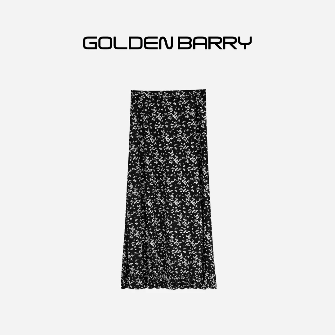 GOLDENBARRY|310123法式荷叶边碎花大摆裙