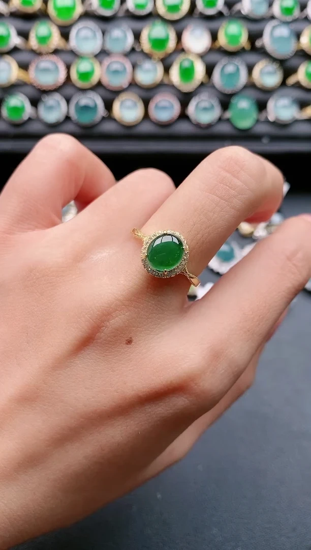 【闪购商品】翡翠戒指银S925镶嵌11111