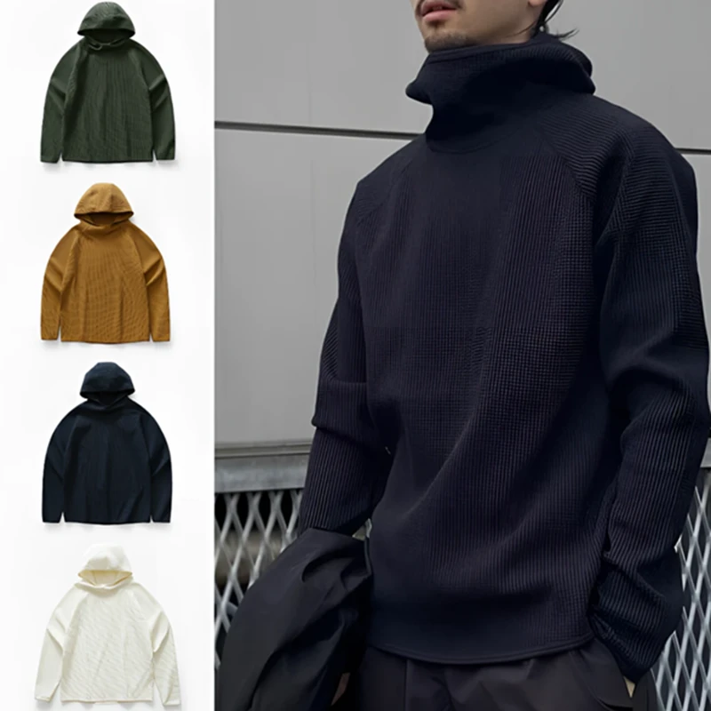 柜1190 BL系列 TEX高级华夫格 弹力透气 男士户外连帽长袖卫衣