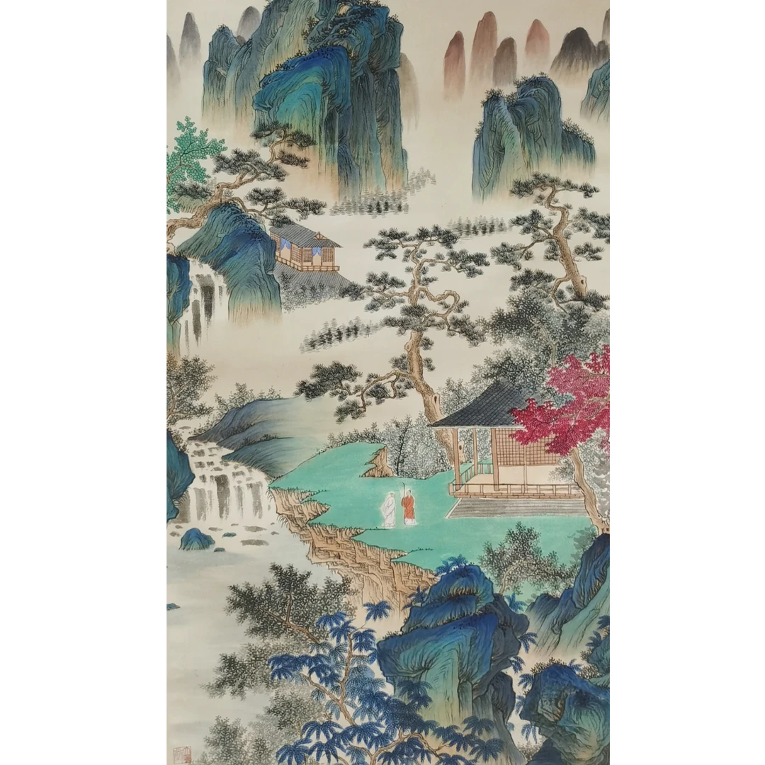 【辽拍】V250122-1-78《山水》（8平尺) 纸本立轴 DD19