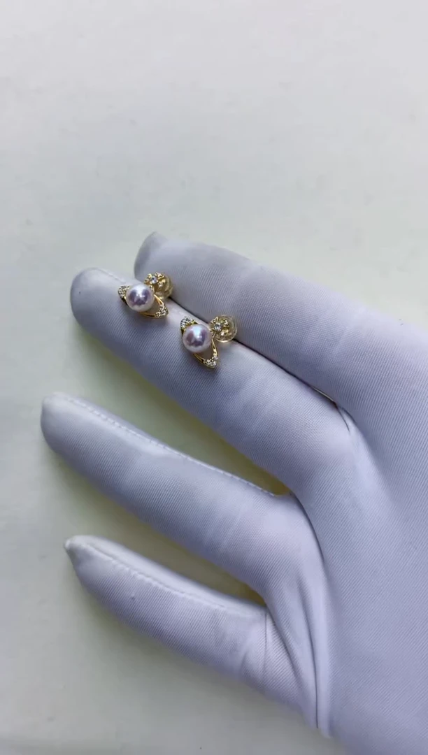 【闪购商品】海水珍珠饰品银S925镶嵌土星耳钉