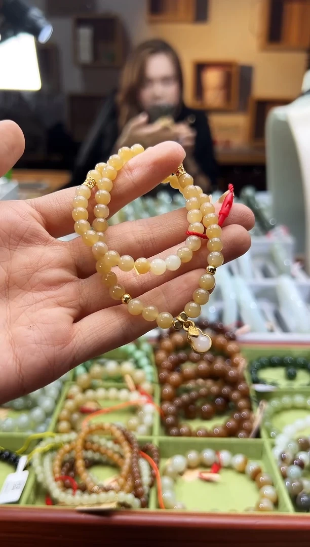 未镶嵌手串和田玉金山糖多圈手串卡6