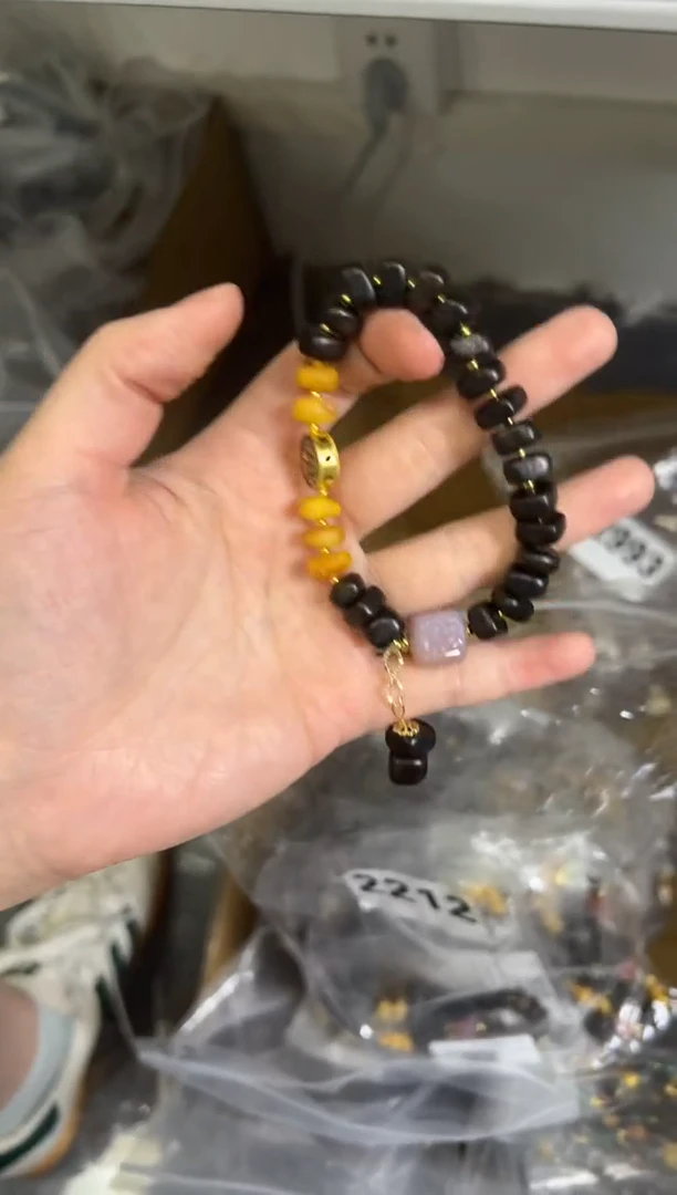 未镶嵌蜜蜡手链达拉干蜜蜡方块款手串[2212]