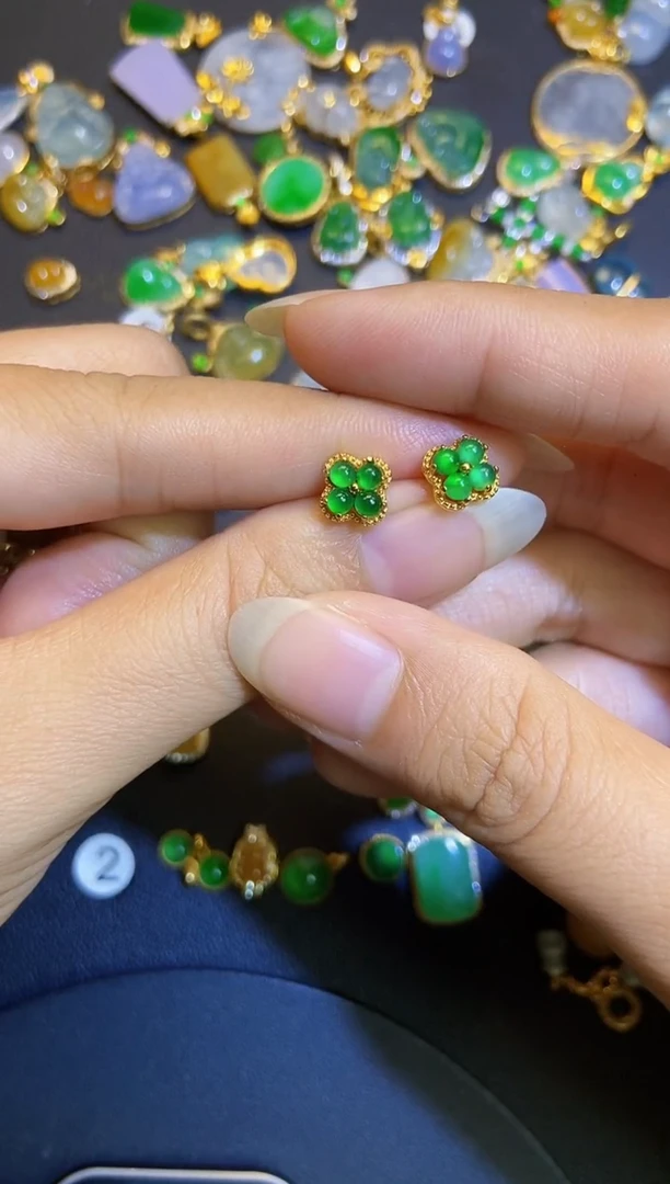 吊坠(不含链)银S925镶嵌翡翠1