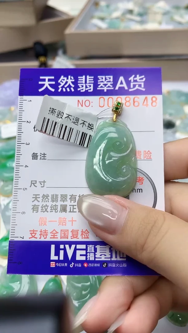 颈饰未镶嵌翡翠天然翡翠A货