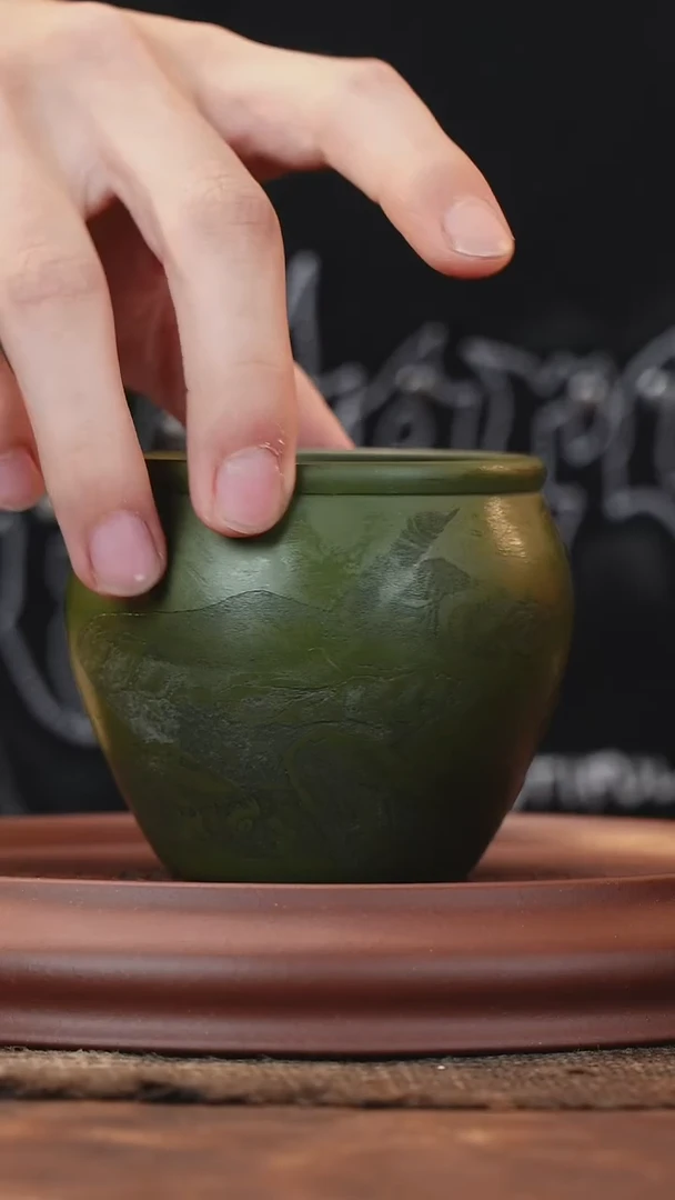 茶杯紫砂宽堂紫砂--小猫杯