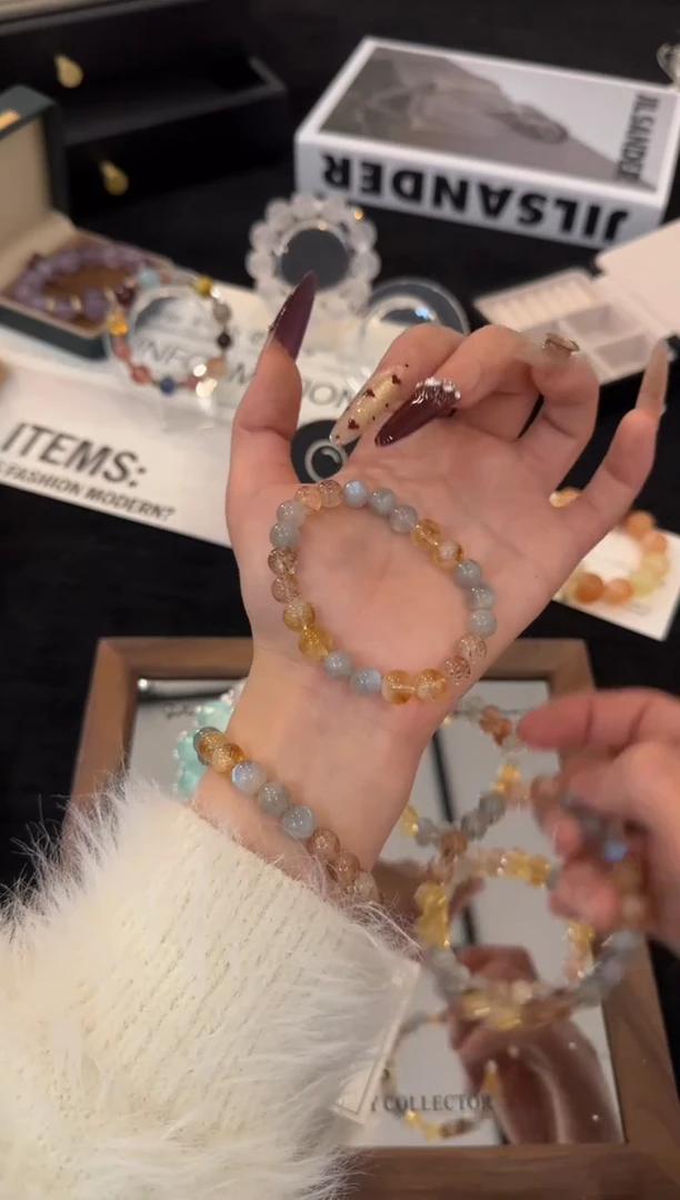 合金手链水晶黄塔晶x2550