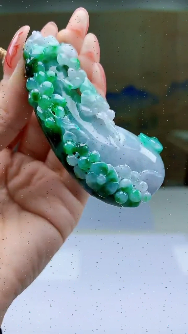 【闪购商品】定制翡翠未镶嵌4902ty-毛货挂件87