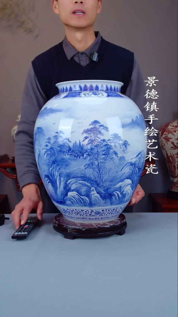 摆件陶瓷景德镇手工手绘陶瓷摆件50