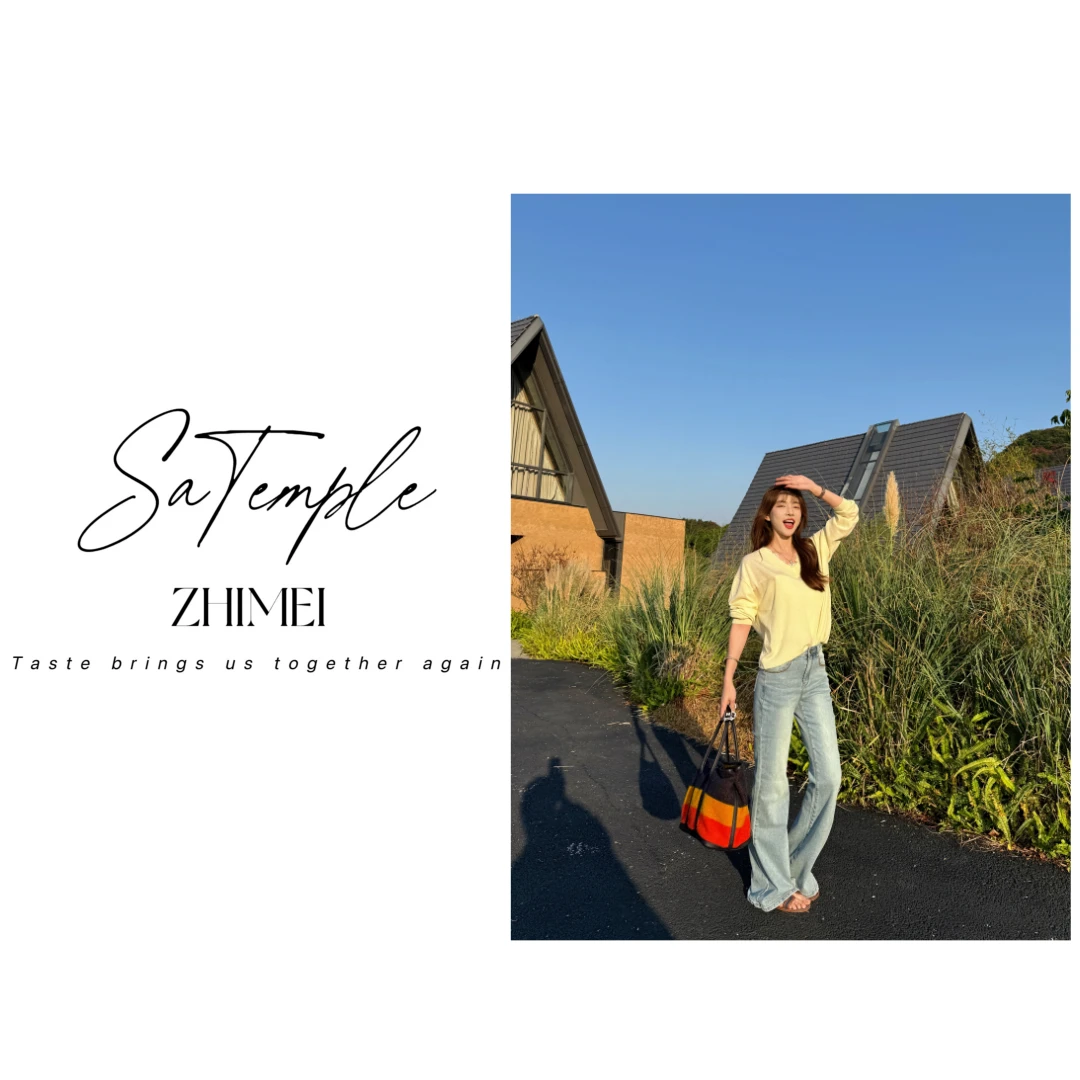 【ZM-SaTEMPLE0】浅蓝牛仔休闲喇叭裤880036