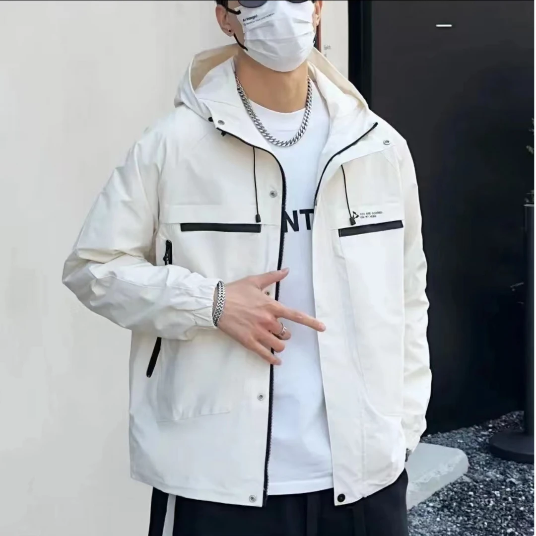 CJ8811米G-秋季情侣款工装潮牌s标个性潮牌夹克外套