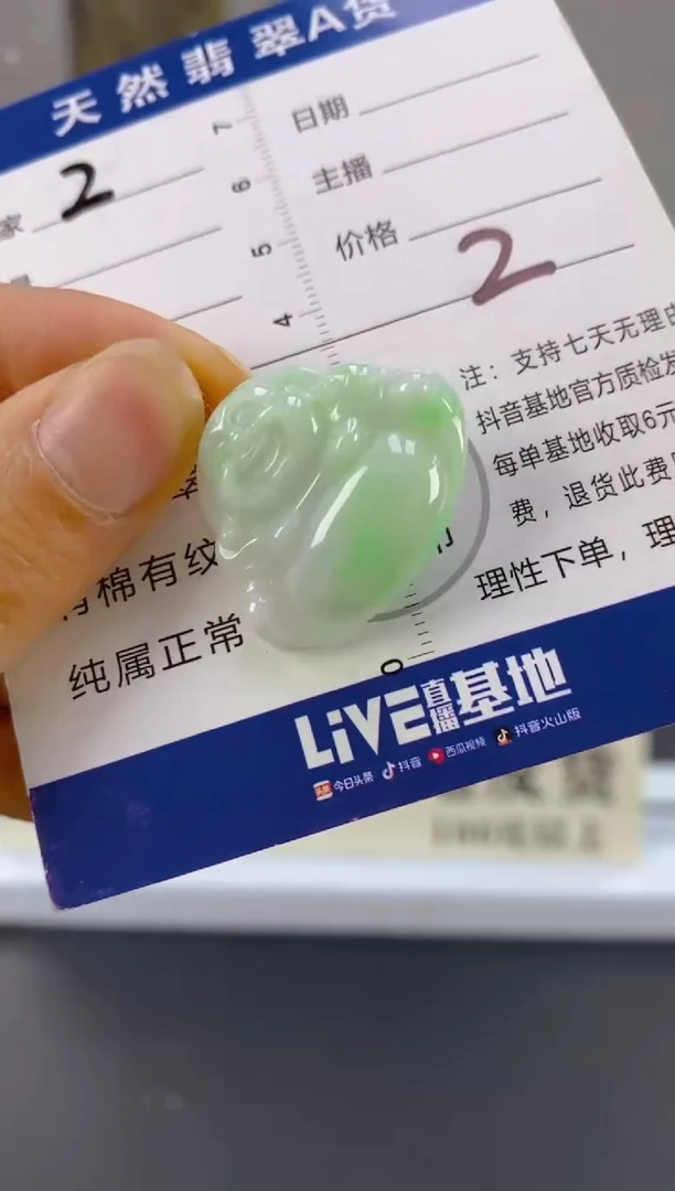 【闪购商品】翡翠颈饰18K金镶嵌天然A货翡翠  2