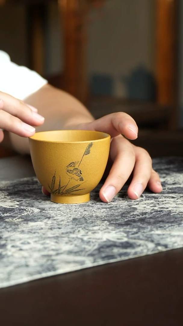 茶杯紫砂12号宜兴紫砂原矿作品