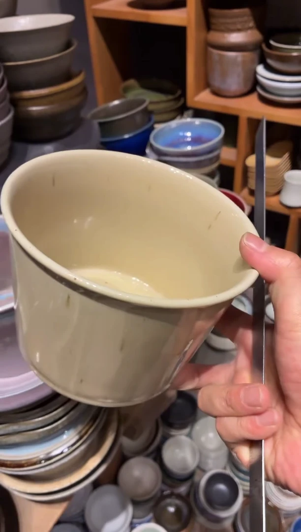 瓷片1*6804燕麦色泡面桶1个