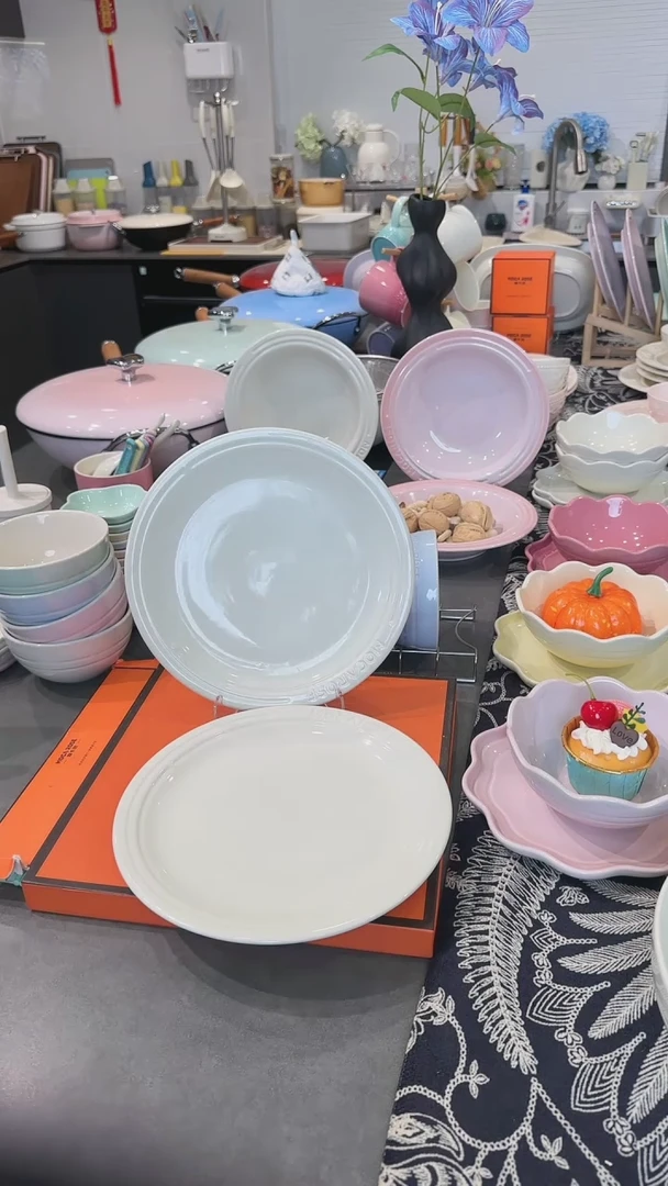 【闪购商品】瓷2个装炻彩浅盘23cm-松露白