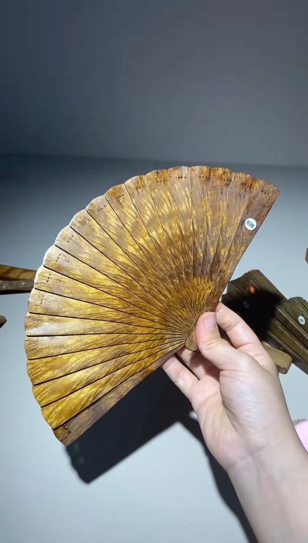 金丝楠不*16cm金丝楠木小叶桢楠扇698