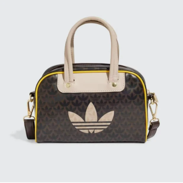 adidas阿迪达斯25年新款三叶草印花满印手提单肩包JD5372