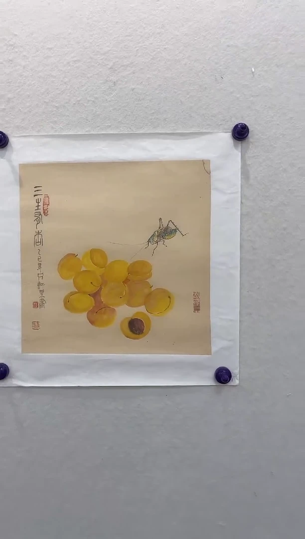 国画z只红梅--1平尺草虫