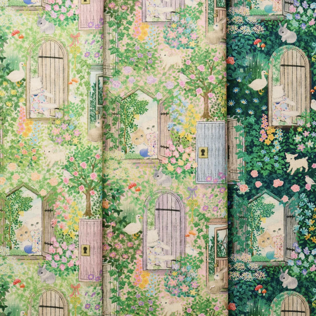 【国内现货】7月4日发货新款松浦窗外小猫棉麻diy布料半米