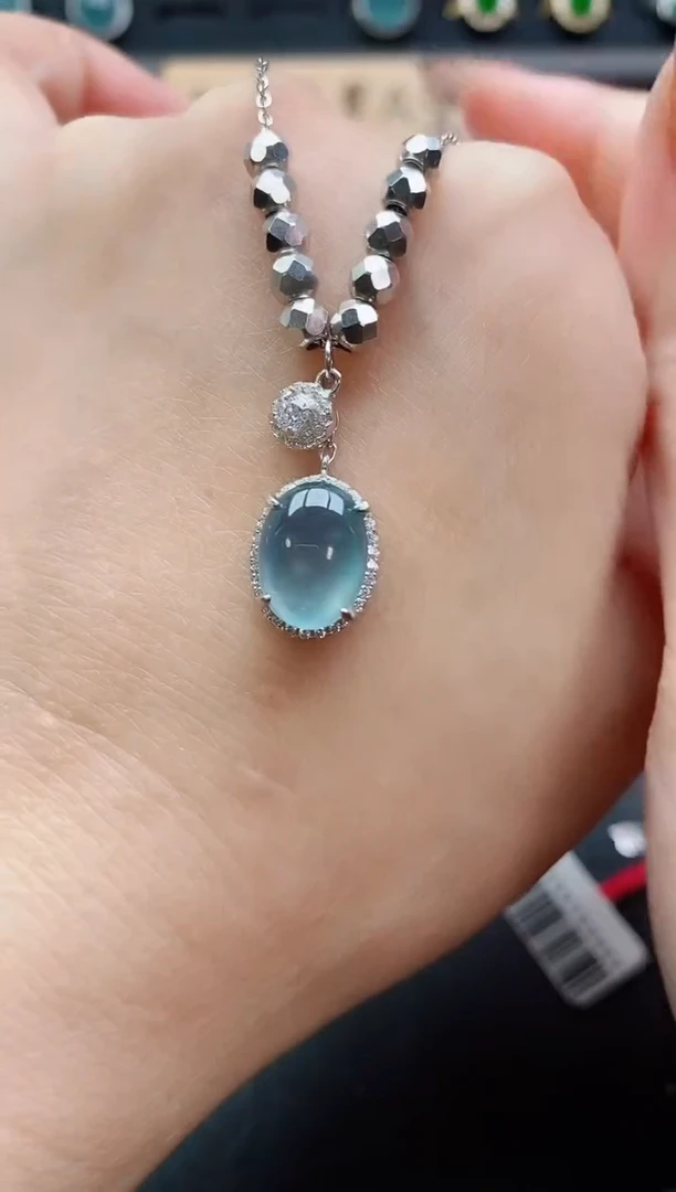 套链银S925镶嵌翡翠1