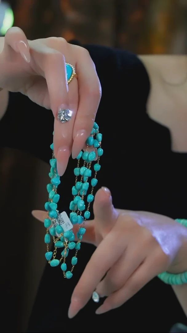 【闪购商品】绿松石项链银S925镶嵌多样性发货一件