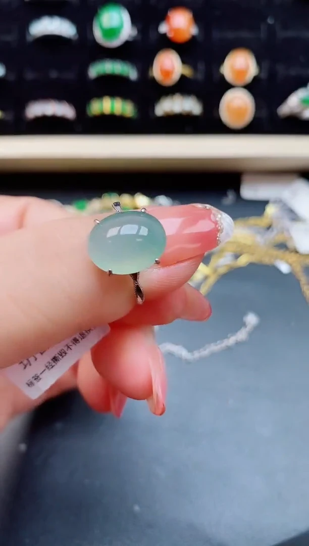 【闪购商品】翡翠戒指银S925镶嵌1212