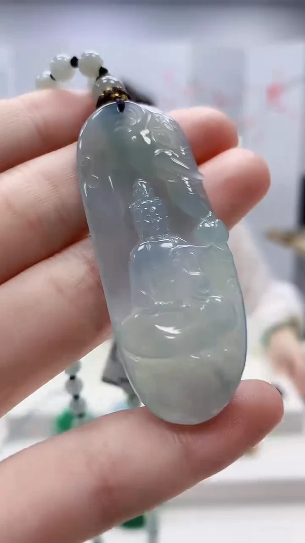 未镶嵌定制翡翠3099ry-毛货挂件158