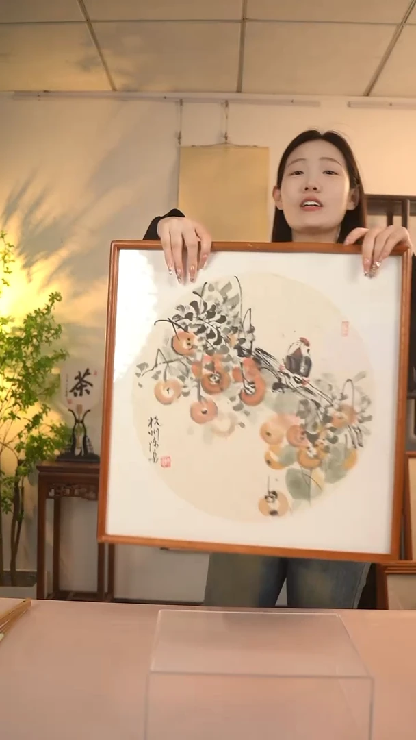 【闪购商品】国画陈勇 花鸟斗方1 50*50 hk