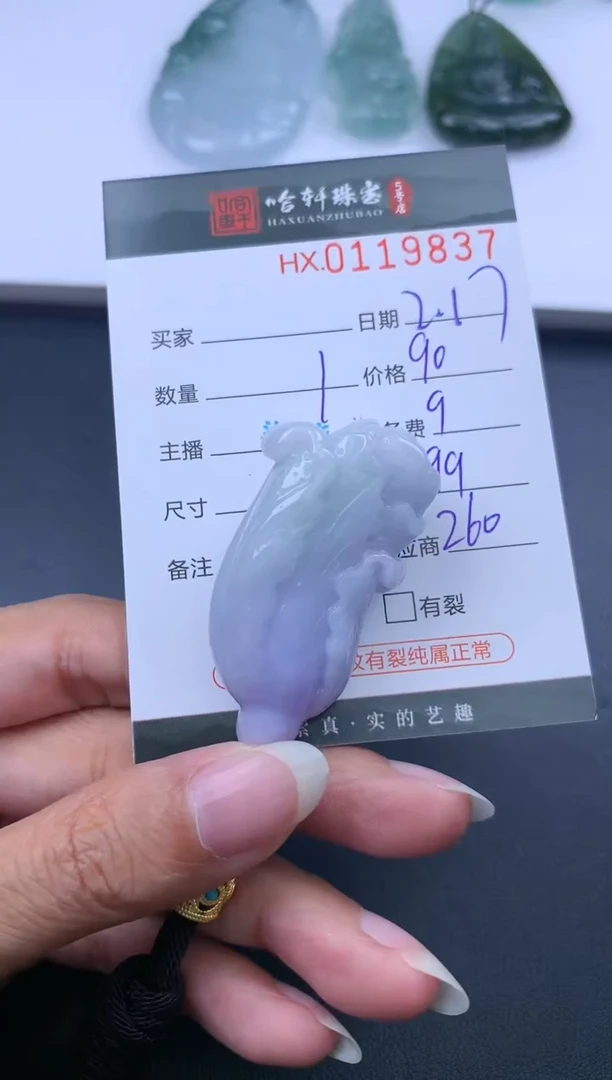 【闪购商品】翡翠挂件未镶嵌哈轩 挂件1