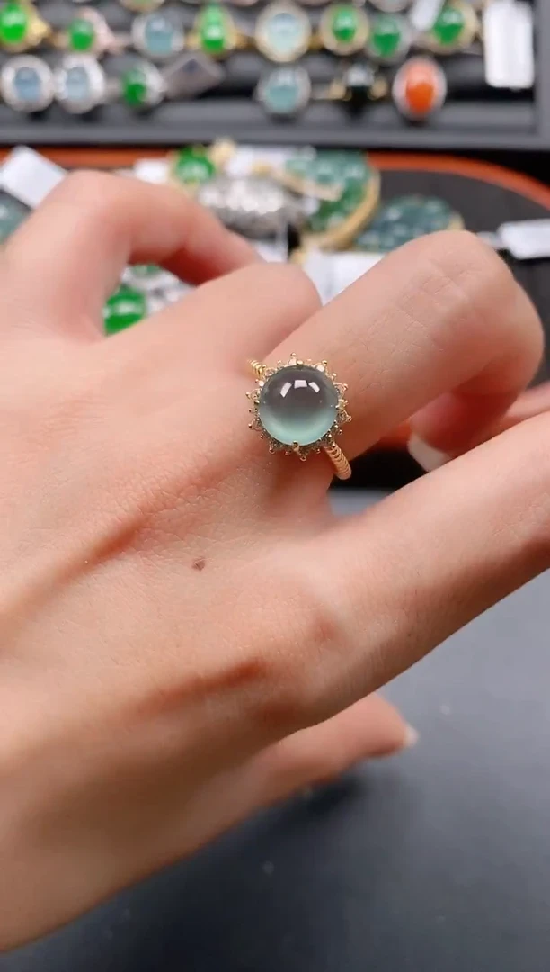 银S925镶嵌戒指翡翠1111