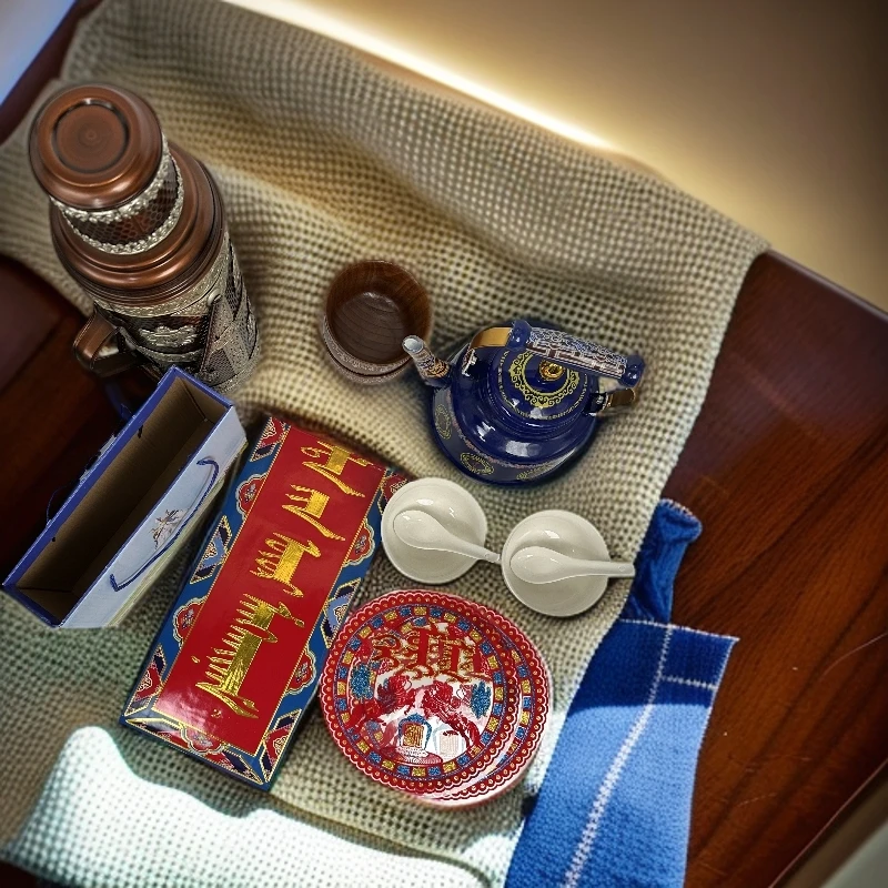 巴特尔优选蒙古元素家用暖壶茶壶对联组合套餐