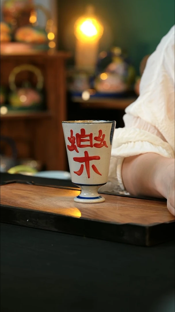 杯手绘心瓷陶瓷浮力