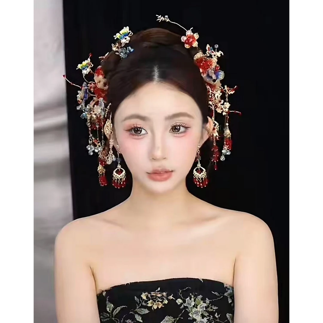 合金婚庆饰品 2025新款百搭中式新娘结婚饰品349