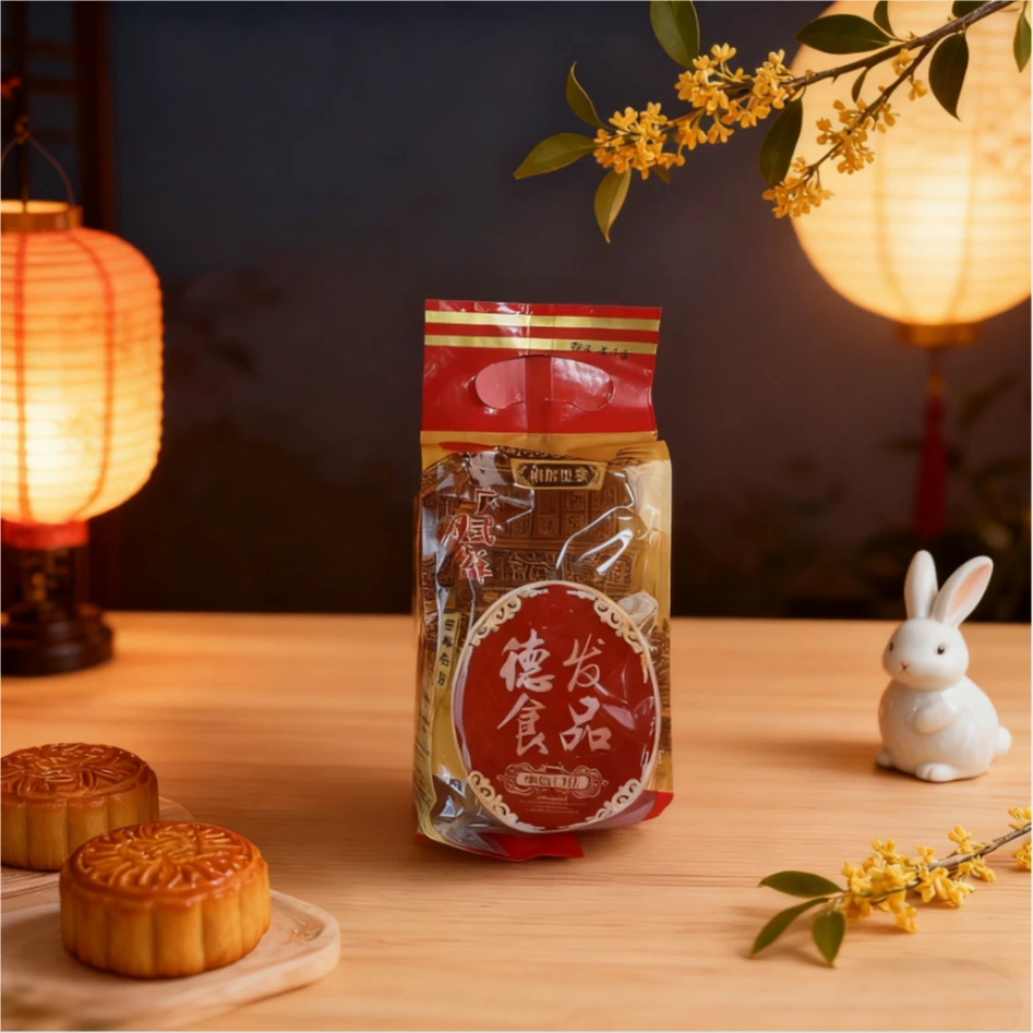 德发豆沙蛋黄金桔蛋黄杏仁豆沙月饼 中秋传统风味送礼美味佳选