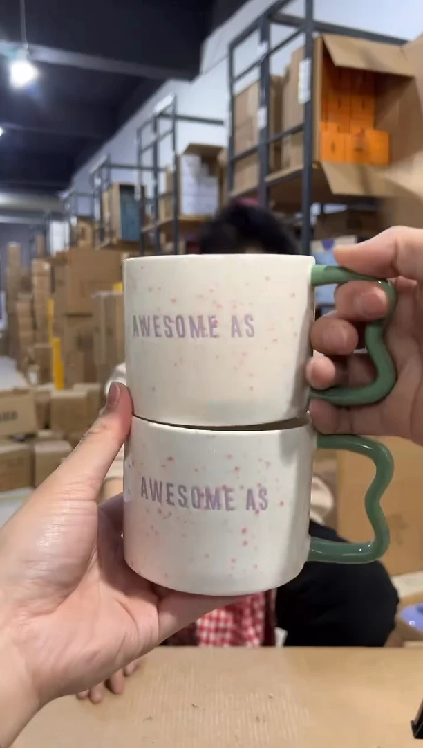 【闪购商品】杯白色祝福咖啡杯2件套