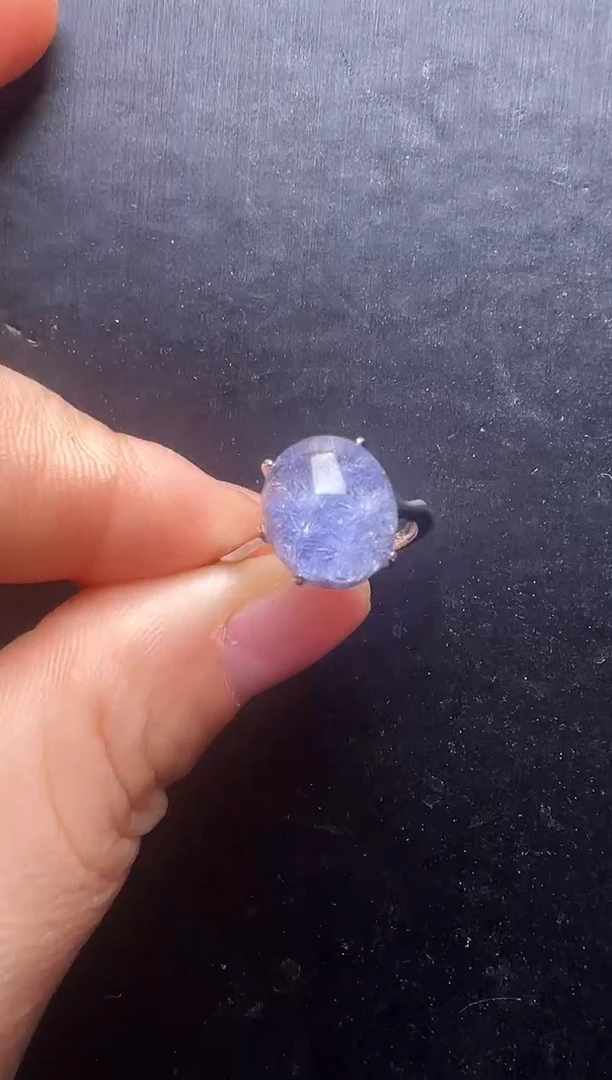 未镶嵌戒指水晶蓝线石戒指 JP56734