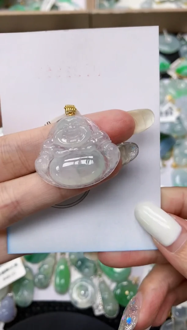 颈饰18K金镶嵌翡翠11111111111