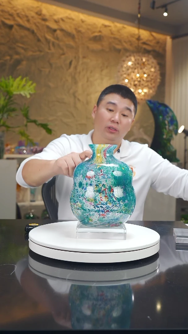 手工艺品琉璃莫奈花园设计款葫芦花器