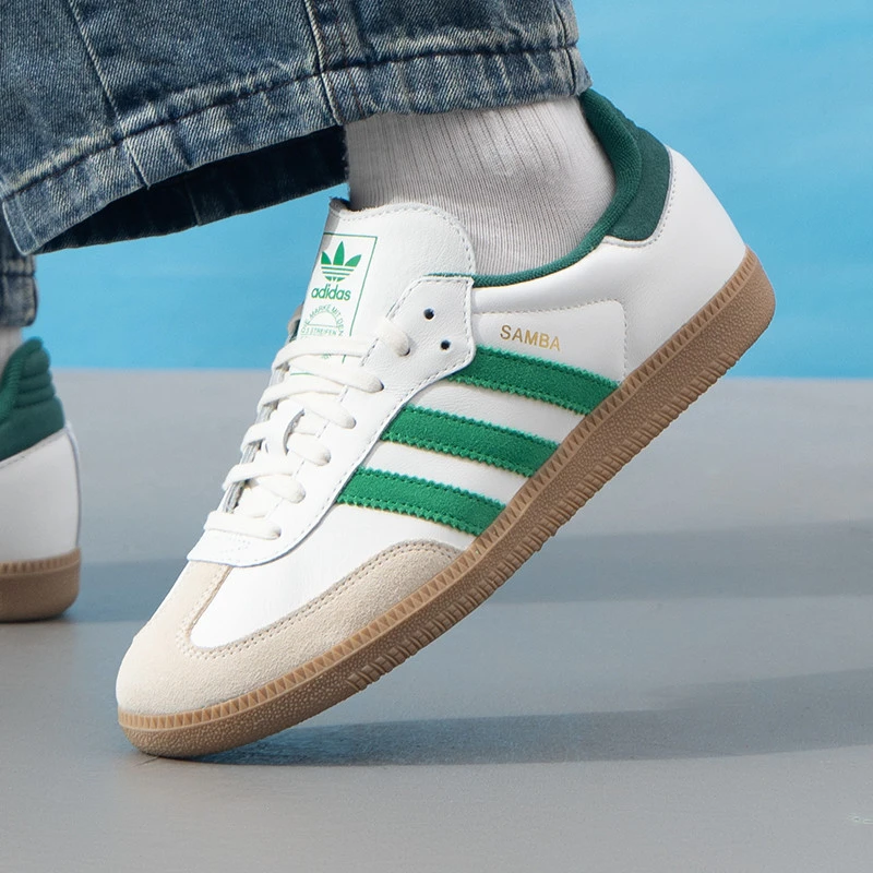 阿迪达斯三叶草男鞋女鞋2025春季新款运动鞋复古拼接德训鞋JI3202