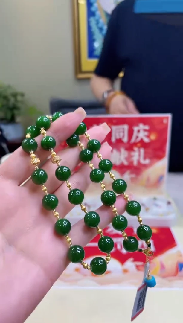 18K金镶嵌手链和田玉@@ZY50806036