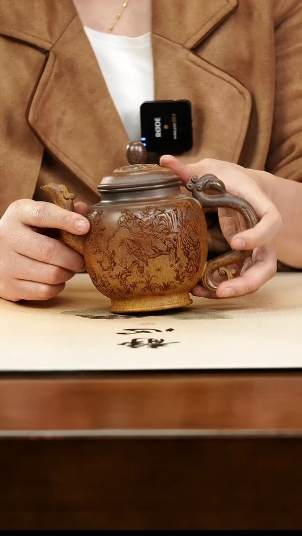 茶壶紫砂宜兴原矿紫砂壶孤品