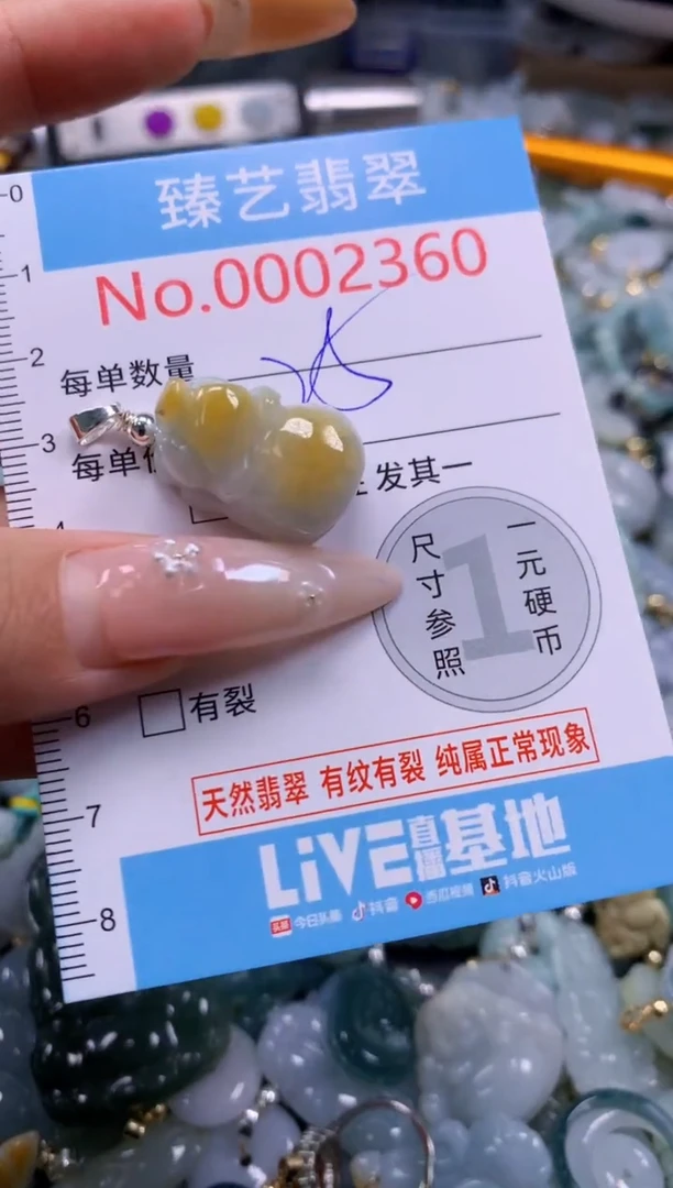翡翠未镶嵌颈饰含绳0002360