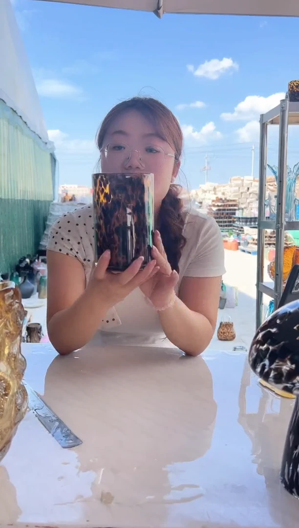 客厅摆件玻璃花瓶高级感