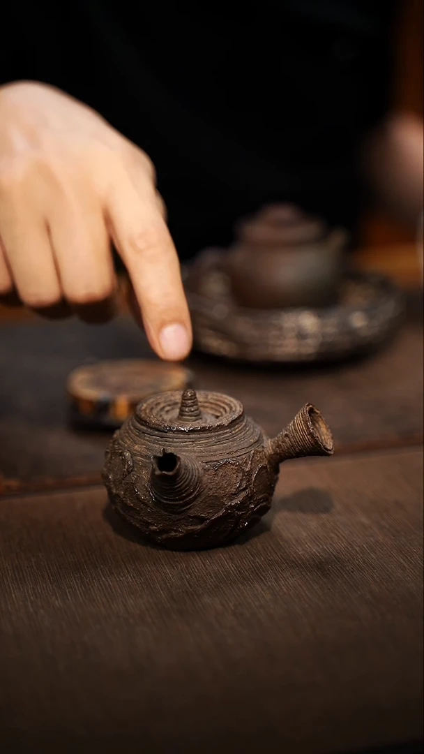 全手工制作  南蛮侧把壶  100CC