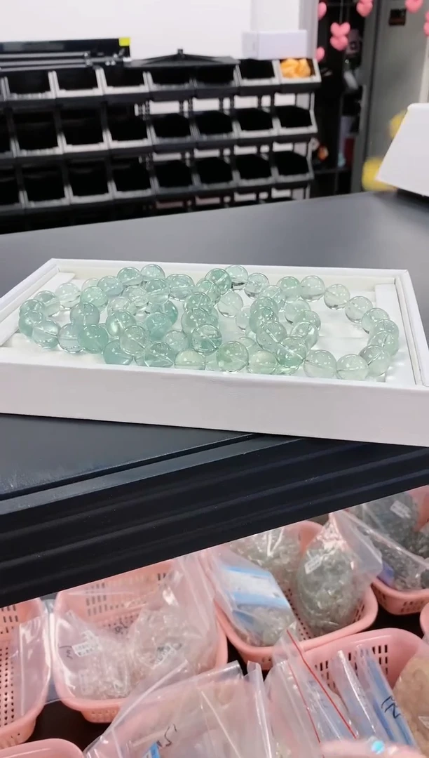 手链未镶嵌萤石524.16绿萤石手串微色差多样性发其一