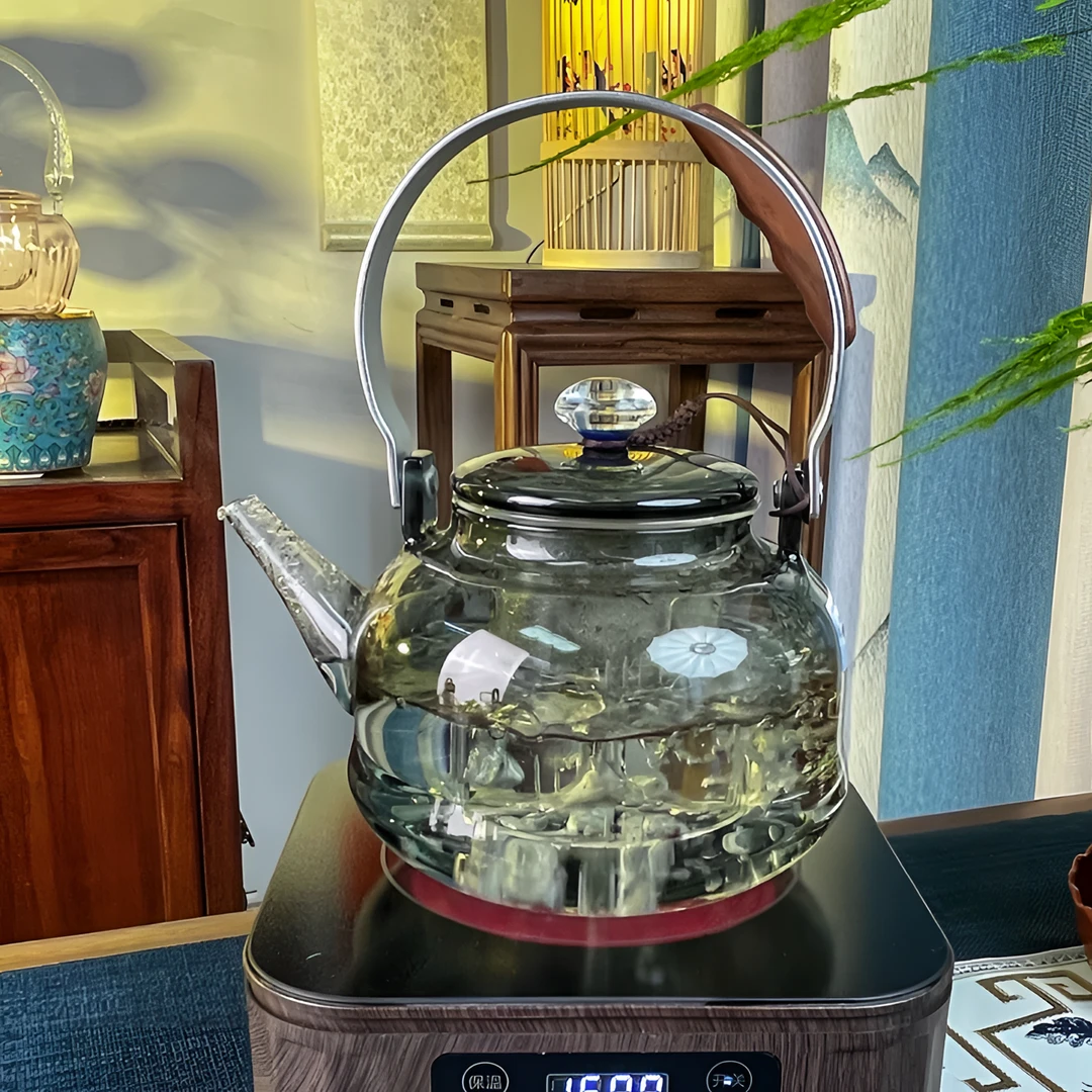 （单壶）如意星空壶1200毫升加大加厚款蒸煮一体4代高硼硅耐热茶壶