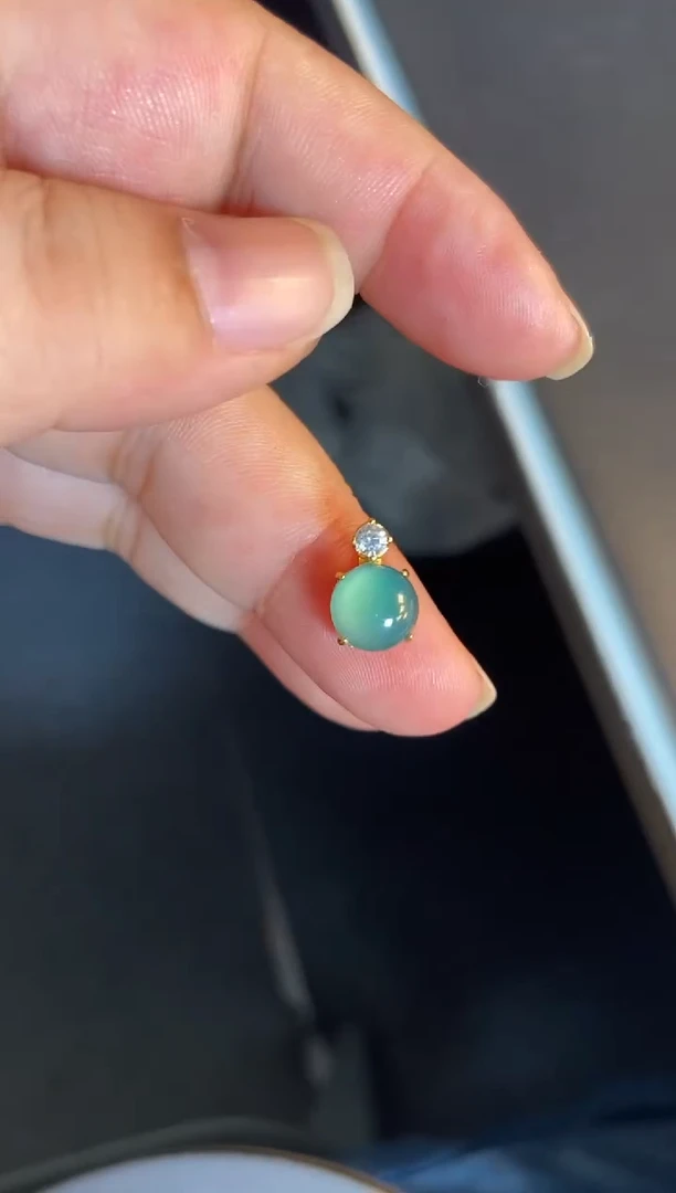 吊坠(不含链)银S925镶嵌翡翠1