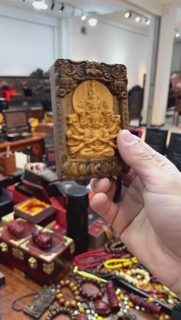 【闪购商品】木cx黄杨佛牌挂坠啊啊
