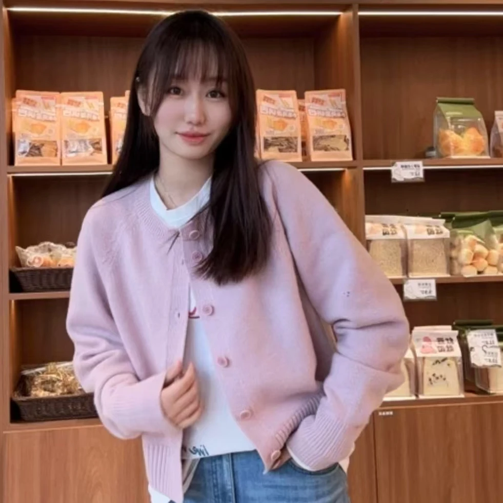 阿玛施绵羊毛保暖毛衣开衫针织2025春季秋季新款针织开门红548033